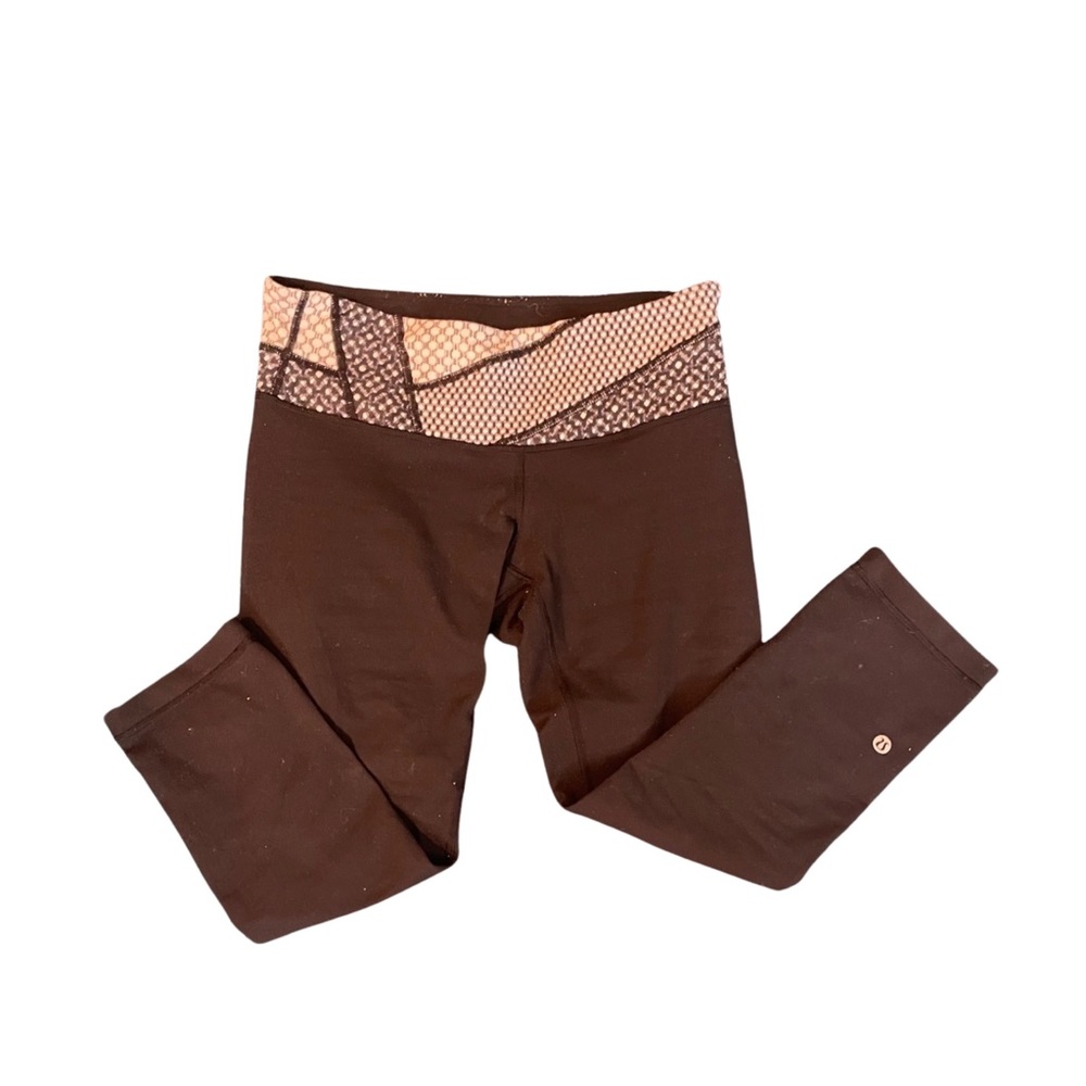 Patterned band crop leggings